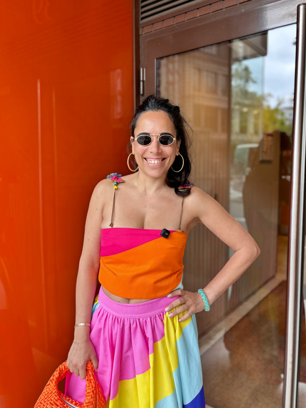 Top bretelles multicolore