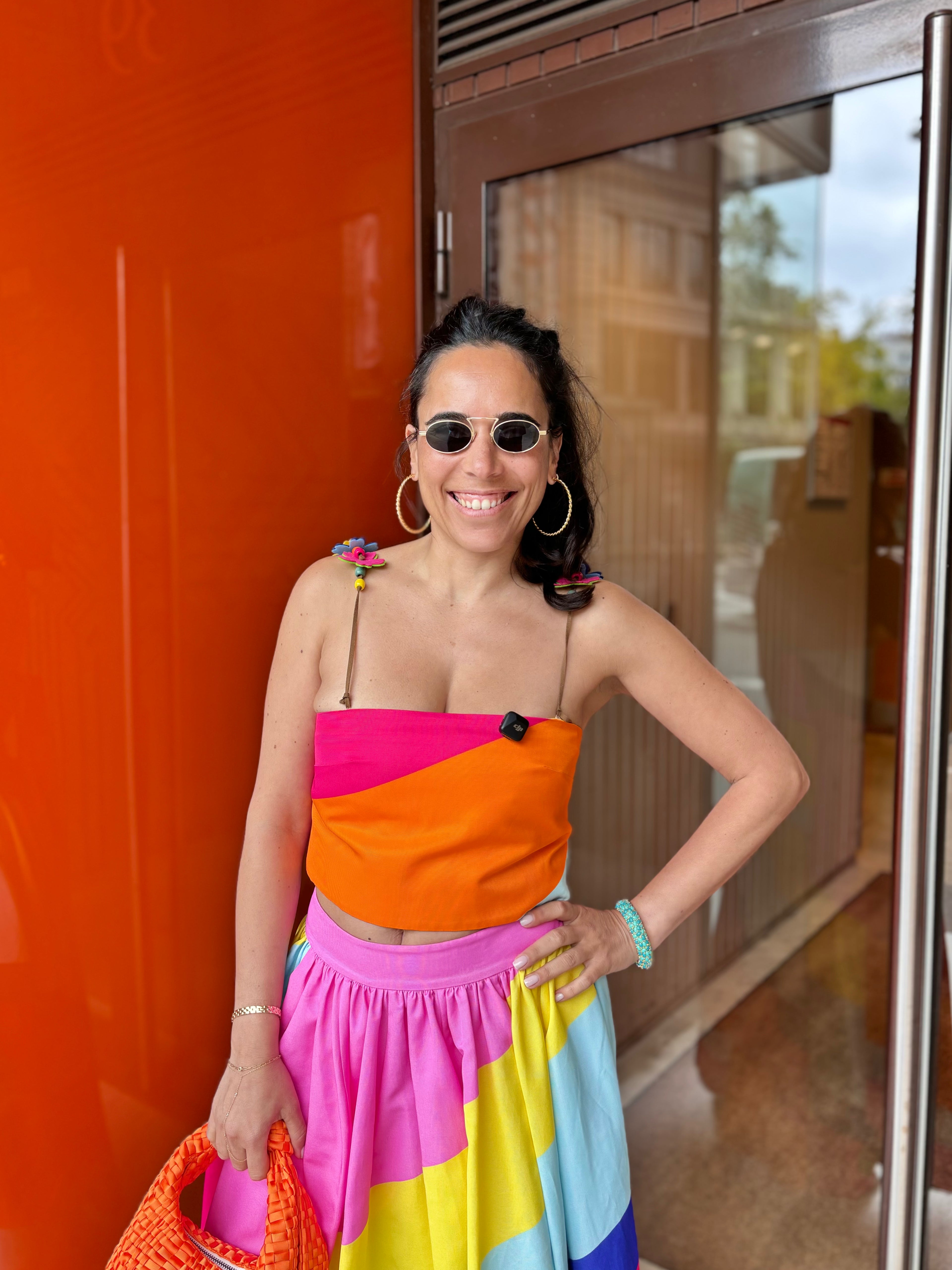Top bretelles multicolore