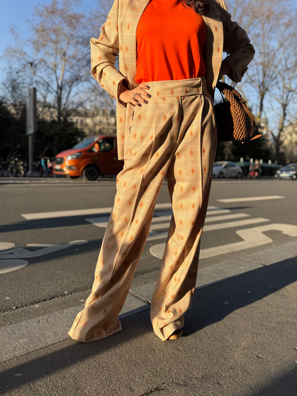 Pantalon large imprimé