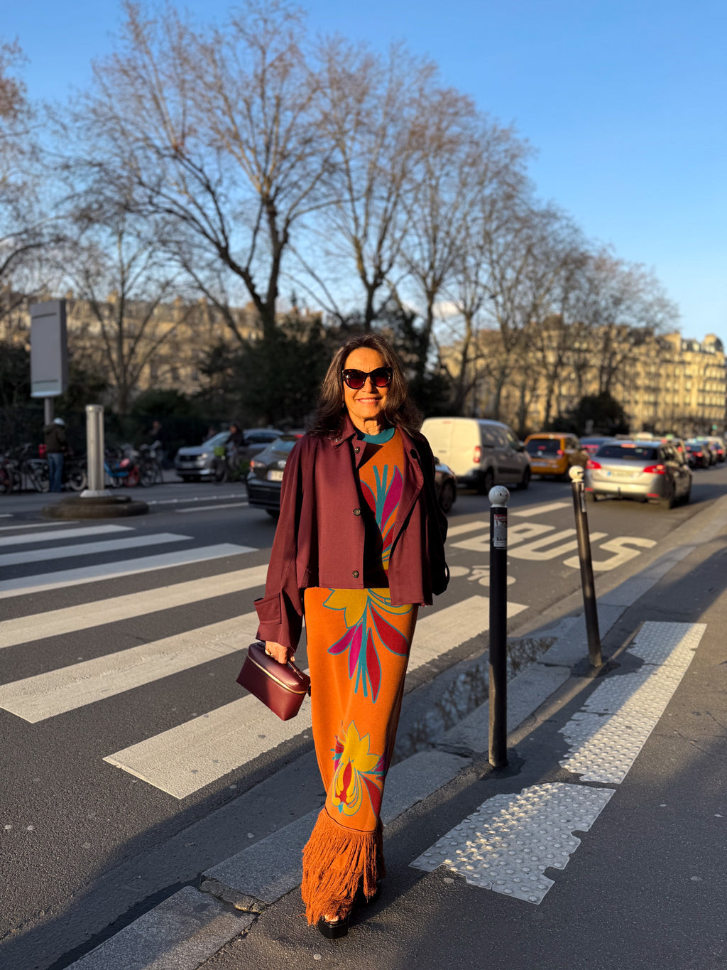 Robe longue imprimée