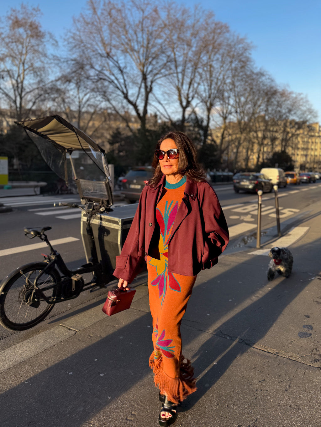 Robe longue imprimée