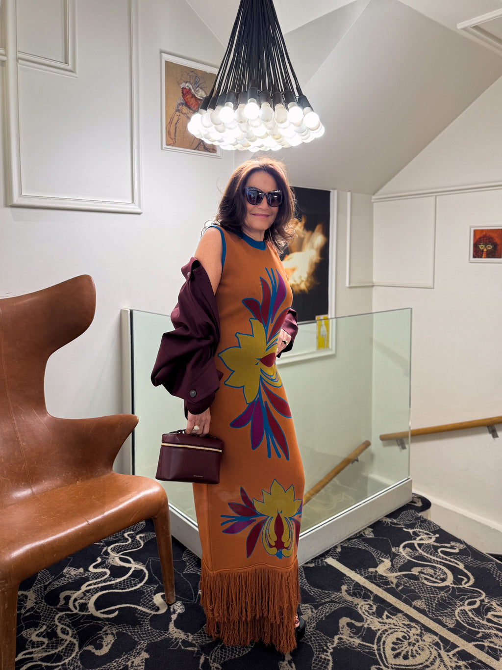 Robe longue imprimée