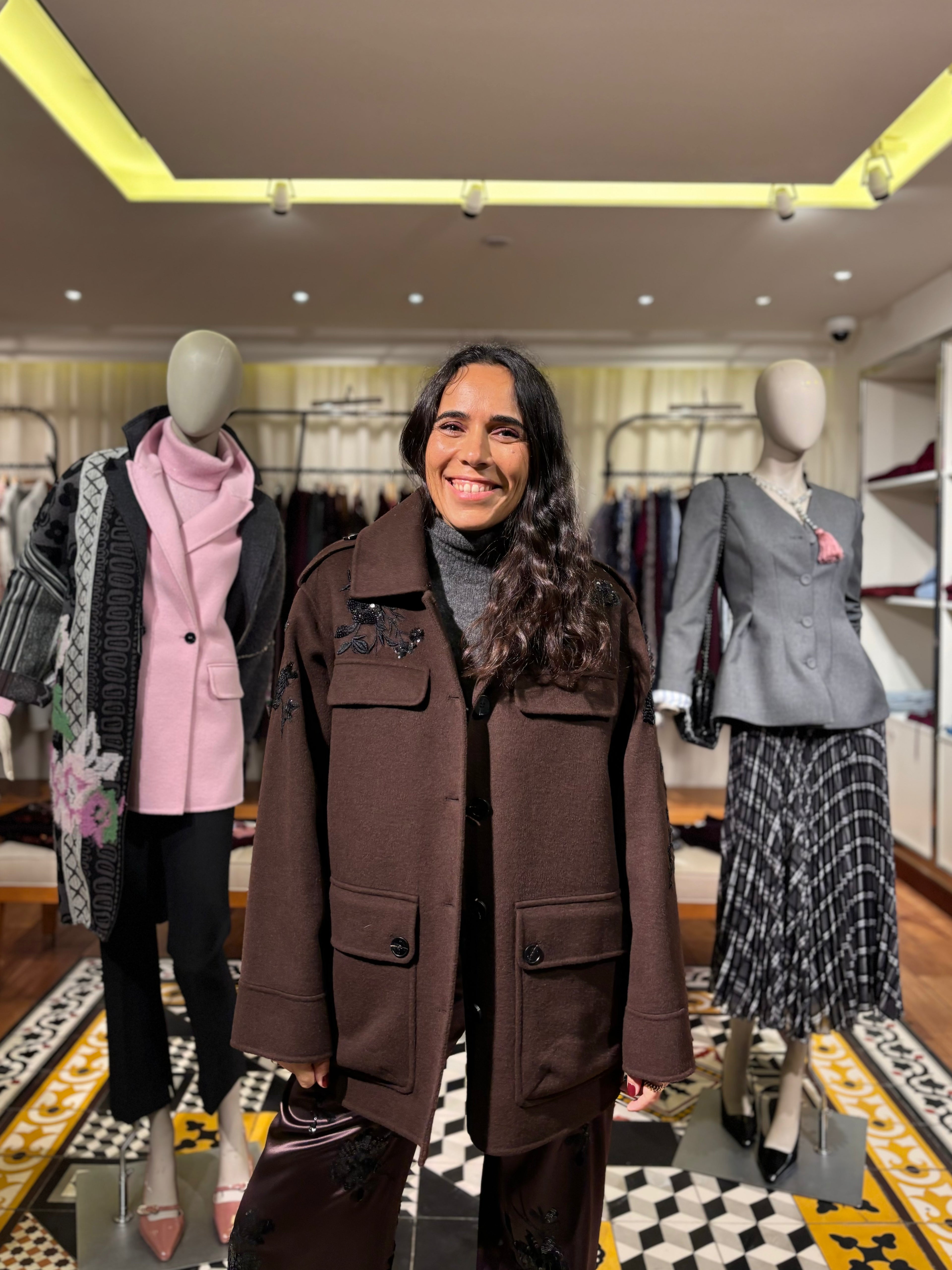 Caban brodé sequins