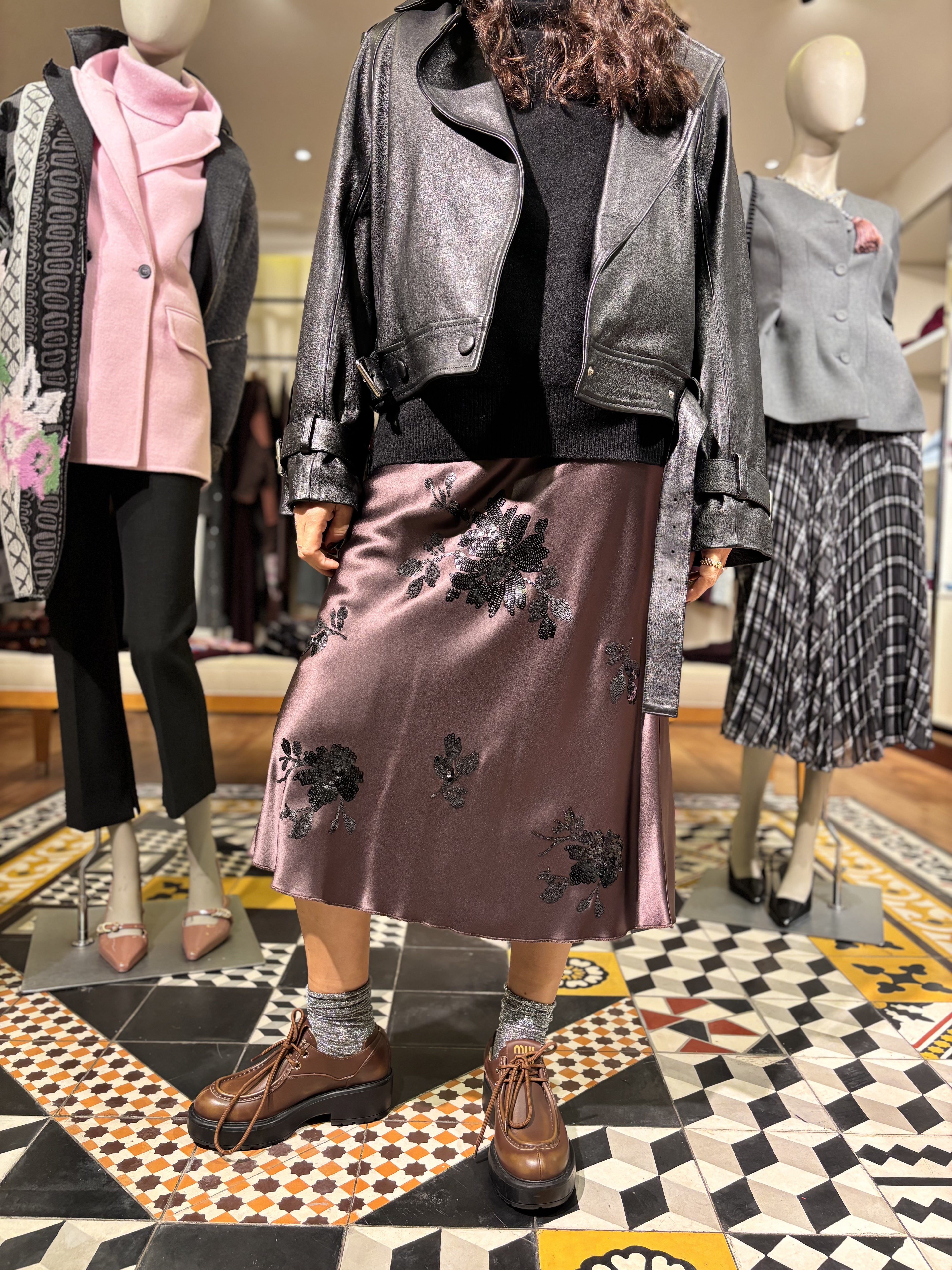 Jupe mi-longues sequins