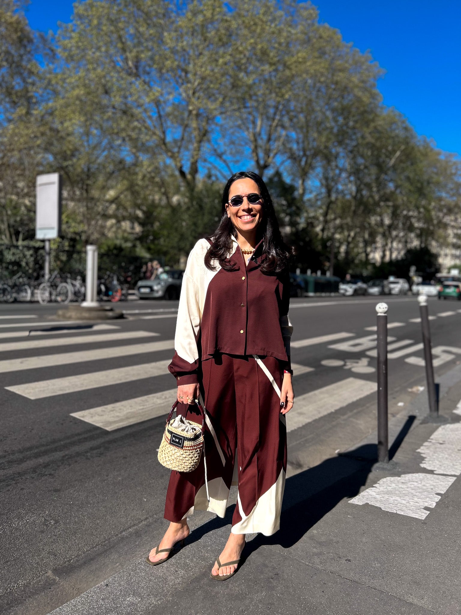 Chemise asymétrique imprimée