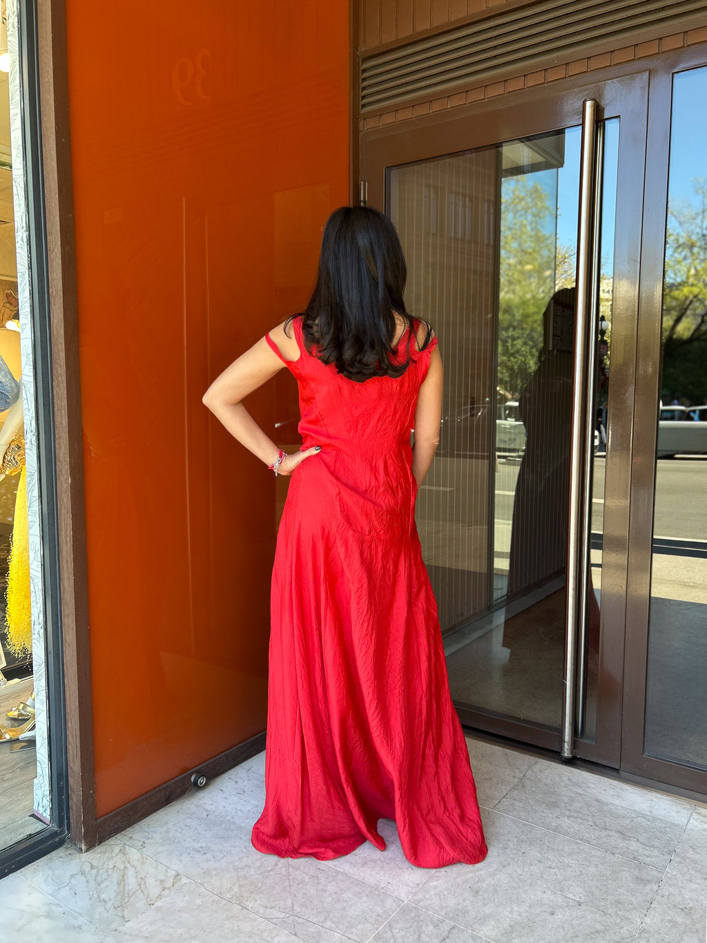 Robe froissée drapée