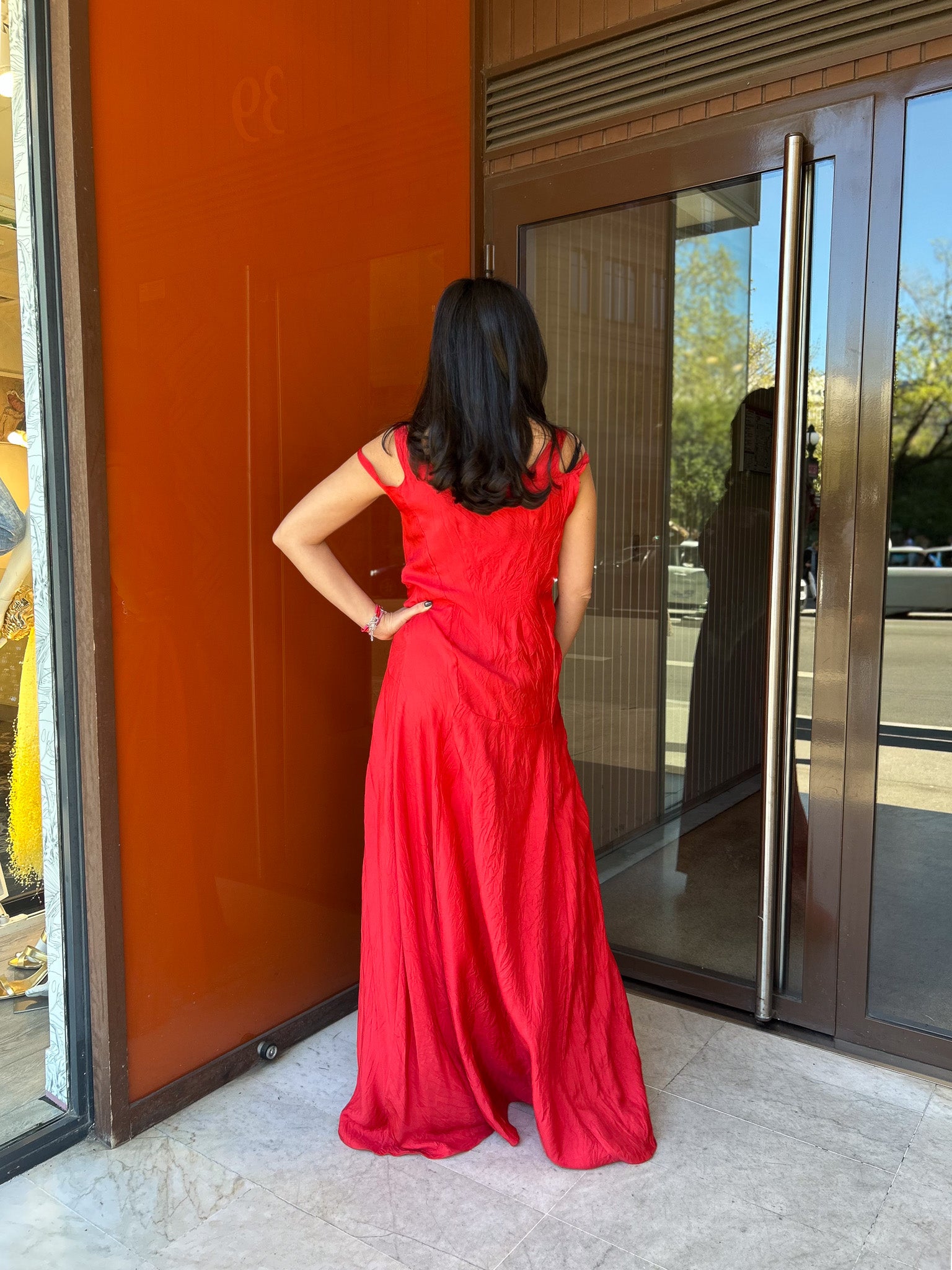 Robe froissée drapée
