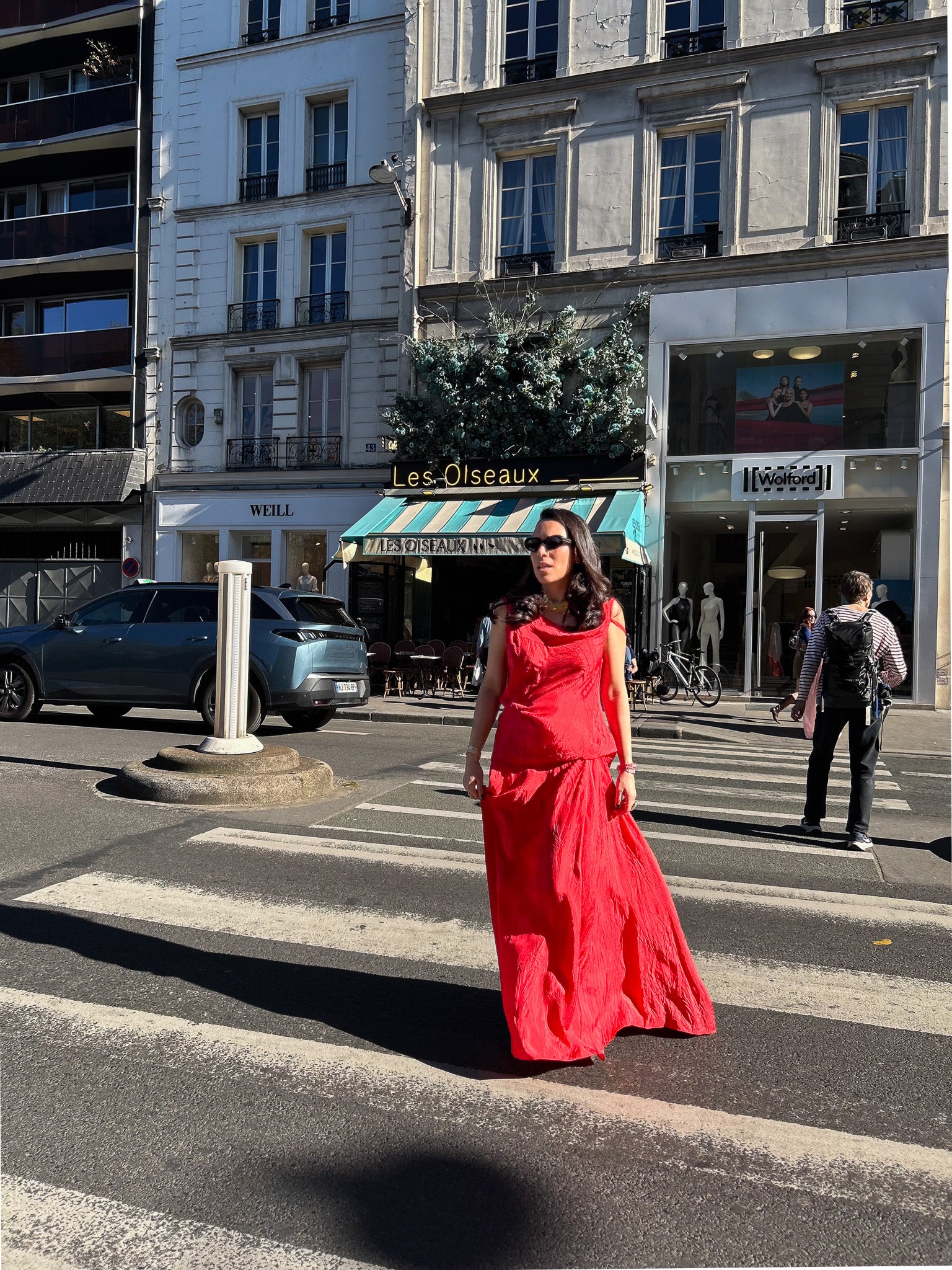 Robe froissée drapée