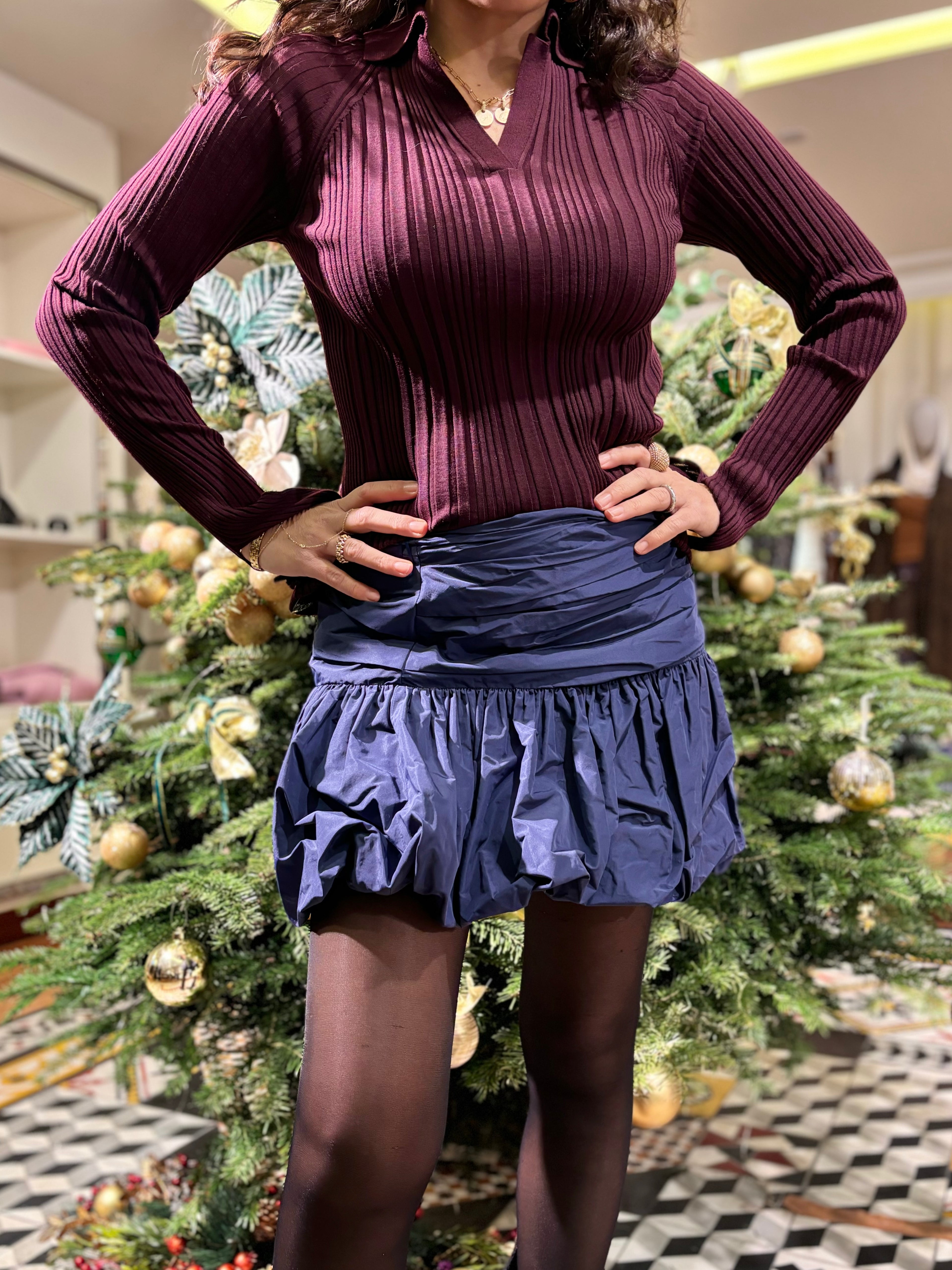 Jupe ballon froissé