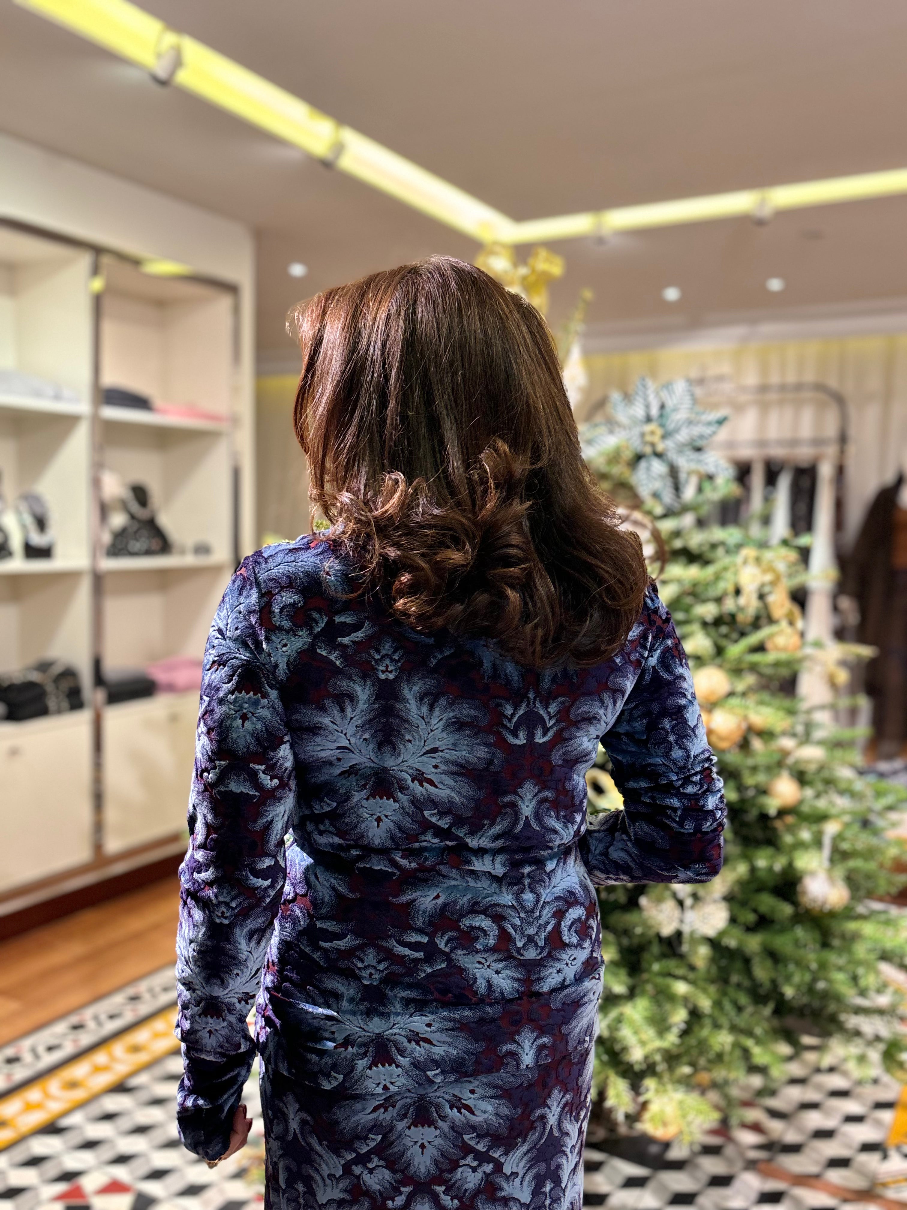 Top imprimé en velour