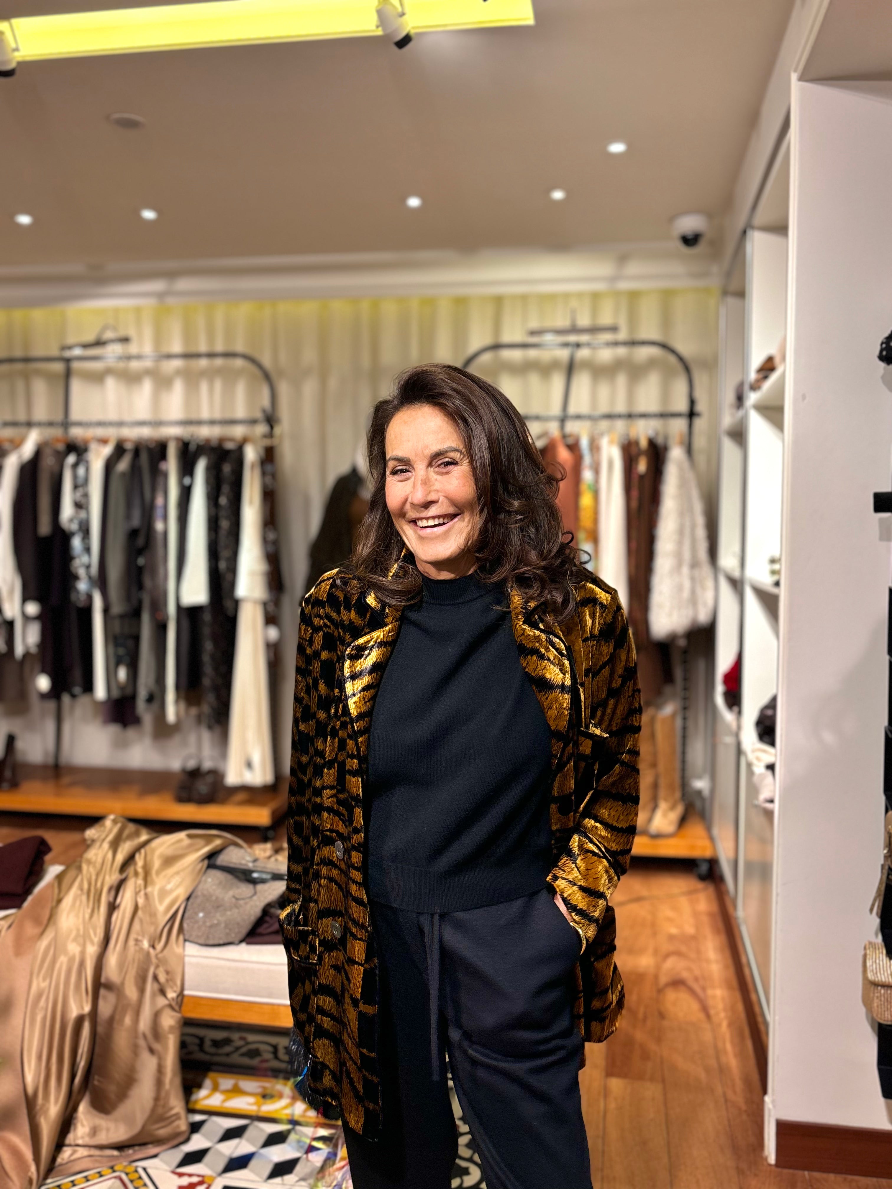 Veste velour léopard