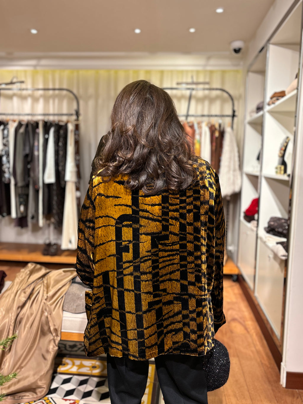 Veste velour léopard