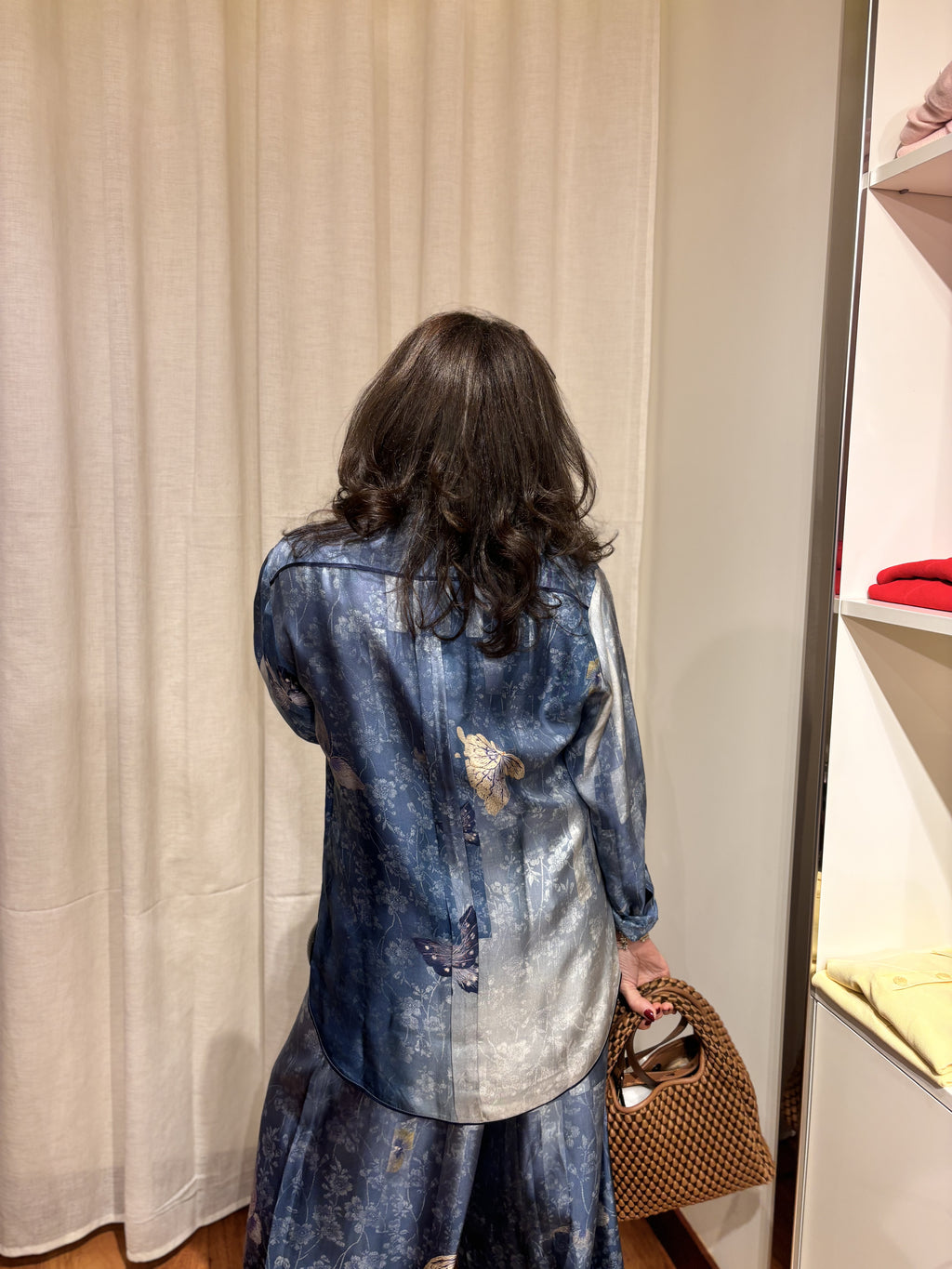 Chemise en soie imprimée
