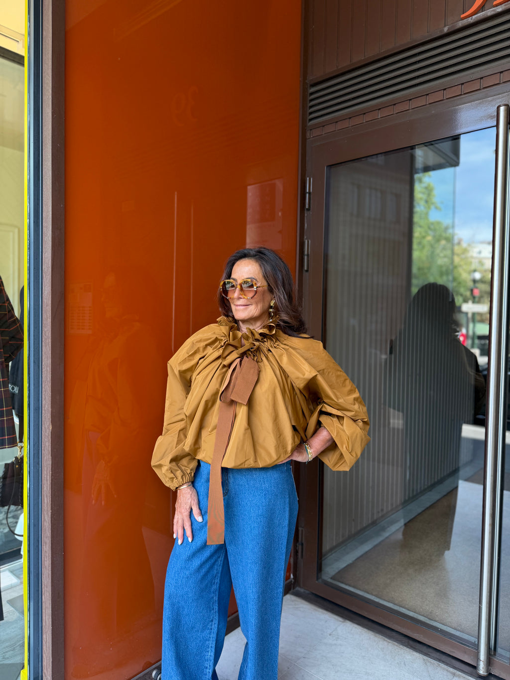 Blouse bouffante uni