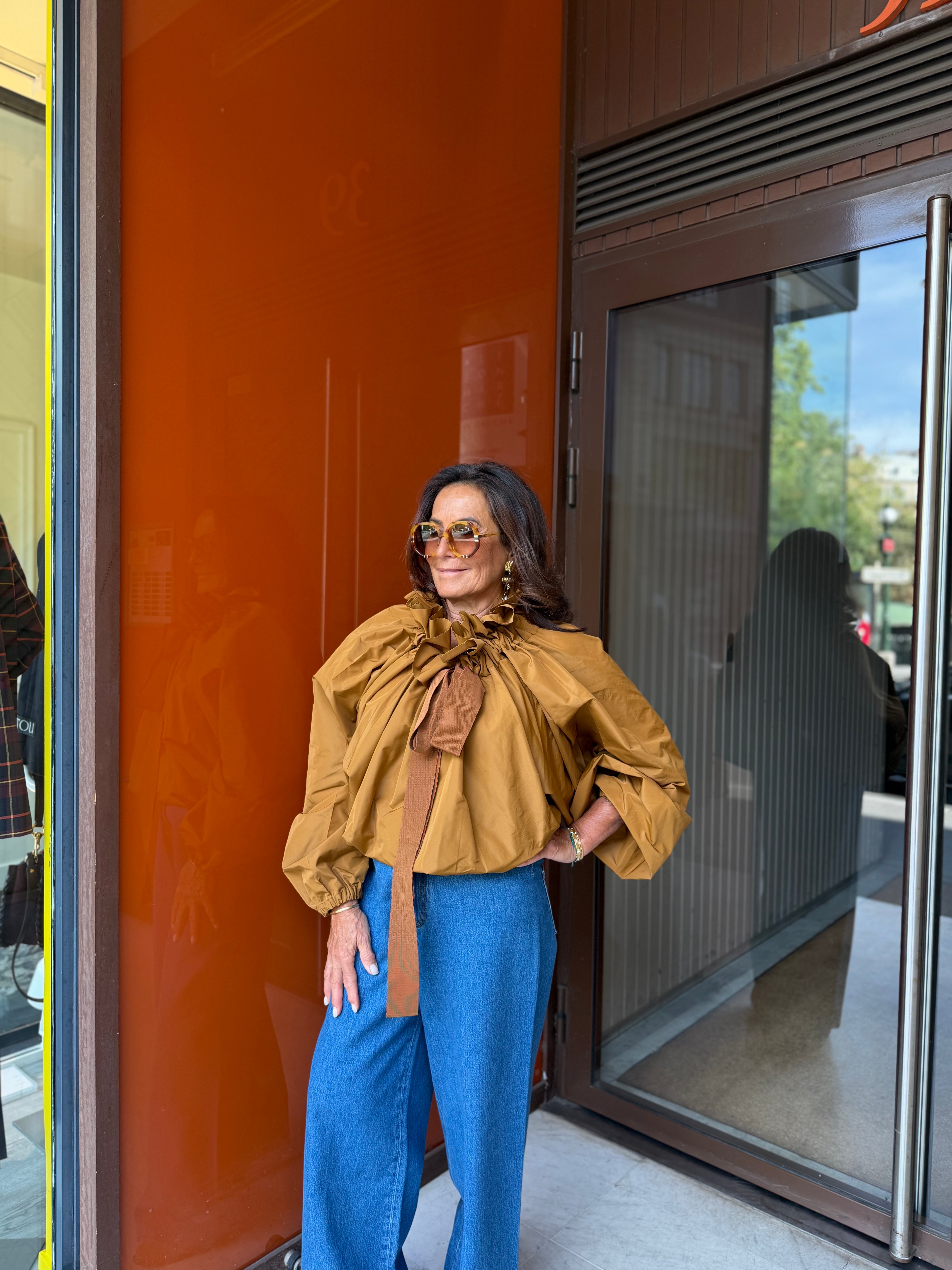 Blouse bouffante uni