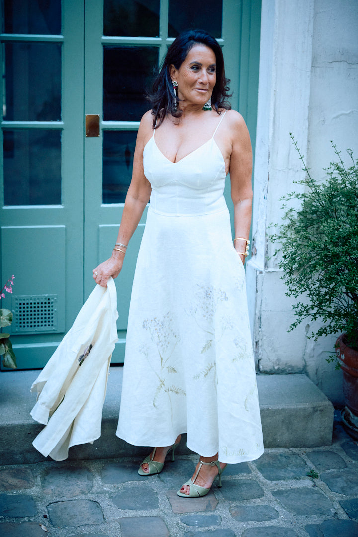Robe évasée imprimée