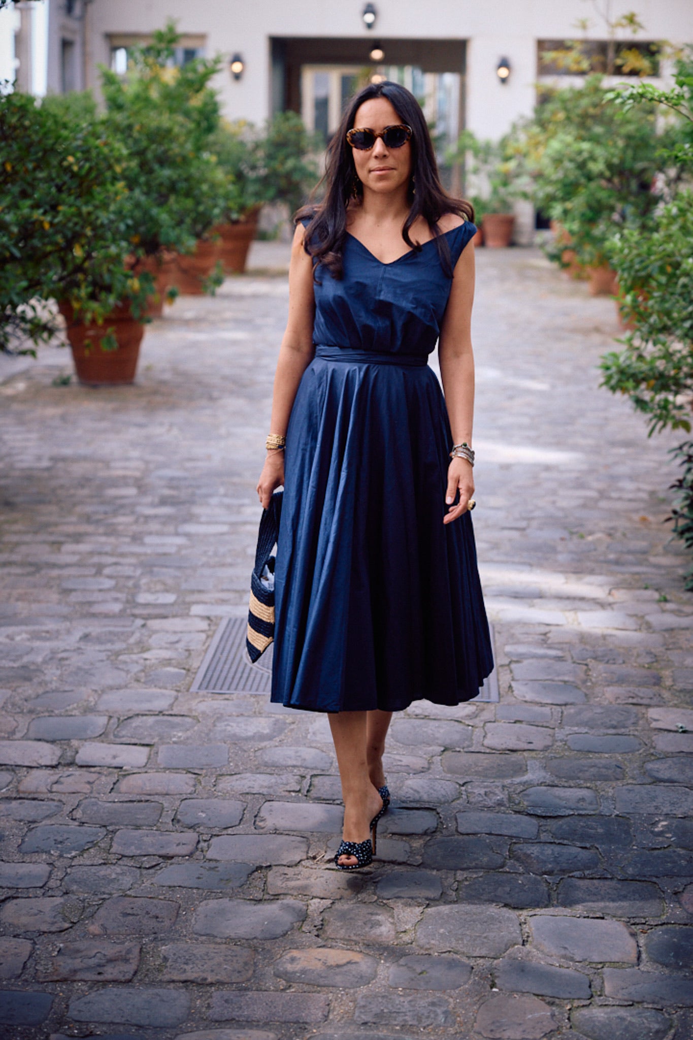 Robe midi évasée